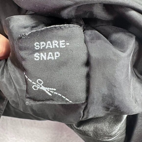 Roundtree & Yorke Jacket Mens 2 Extra Large Tall Black Leather Bomber Full Zip - Picture 7 of 12